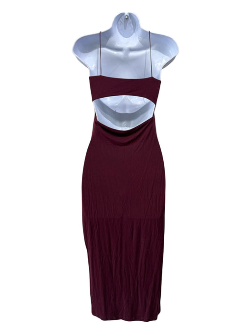 T Alexander Wang Size XS Maroon Red Modal Blend micro straps Cut Out back Dress Maroon Red / XS