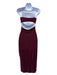 T Alexander Wang Size XS Maroon Red Modal Blend micro straps Cut Out back Dress Maroon Red / XS