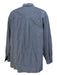 Dior Like New Size XL Blue Cotton Solid Zip UP Collared Men's Long Sleeve Shirt XL