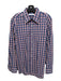 Cristian Size M Blue & Red Cotton Plaid Button Down Men's Long Sleeve Shirt M