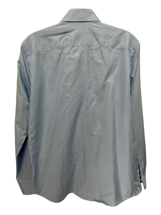 Canali Size 15.5 Blue Cotton Solid Spread Collar Button up Long Sleeve Shirt Blue / 15.5