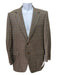 Canali Brown Wool Plaid 2 Button Men's Blazer Brown / 50