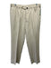 Incotex Size Est 33 Beige Cotton Solid Khaki Men's Pants Beige / Est 33