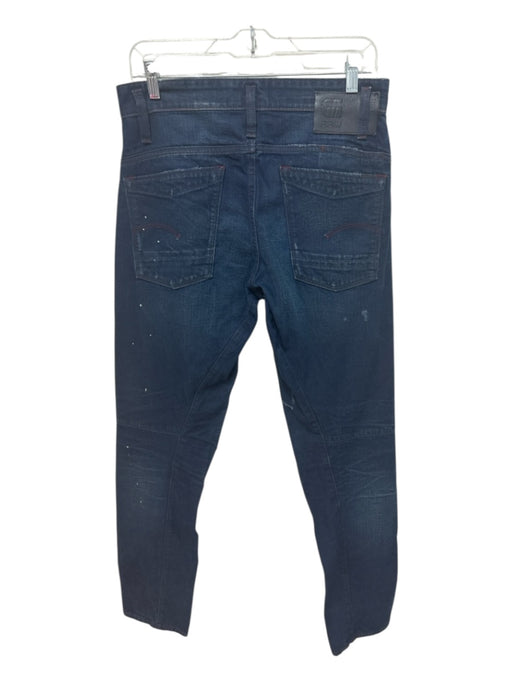 G Star Size 28 Dark Wash Cotton Blend Solid Moto Jean Men's Pants Dark Wash / 28