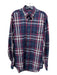 Gant Size M Blue & Multi Cotton Plaid Button Down Men's Long Sleeve Shirt Blue & Multi / M