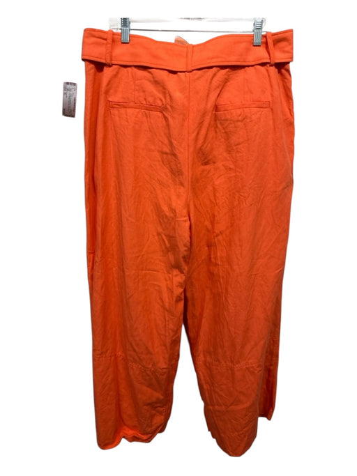 Farm Rio Size XL Orange Lyocell blend High Rise pleat front Belted Pants Orange / XL