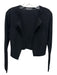 Peruvian Connection Size XS Black Pima Cotton Ribbed Knit Open Front Cardigan Black / XS