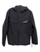 Lucid Size L Black Synthetic Solid Windbreaker Zip Up Men's Jacket Black / L