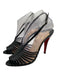 Christian Louboutin Shoe Size 39 Black Leather Slingbacks Peep Toe Sandals Black / 39