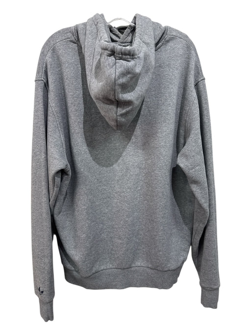 Adidas Size L Gray & Black Cotton Graphic Men's Jacket Gray & Black / L