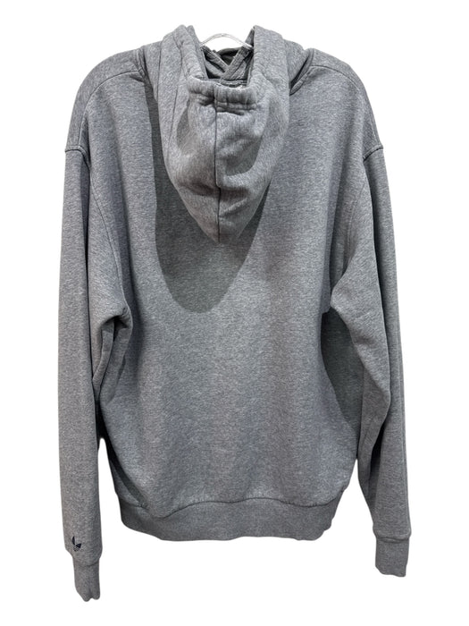 Adidas Size L Gray & Black Cotton Graphic Men's Jacket Gray & Black / L