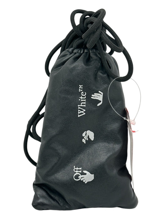 Off White Black & Gold Acetate Metal Logo Square Oversized Arms Sunglasses Black & Gold