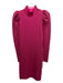 Alice + Olivia Size XL Hot pink Polyester & Wool Sparkle Puff Shoulder Dress Hot pink / XL