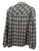Liverpool LA NWT Size L Tan & Navy Print Cotton Blend Plaid Zip UP Men's Jacket Tan & Navy Print / L