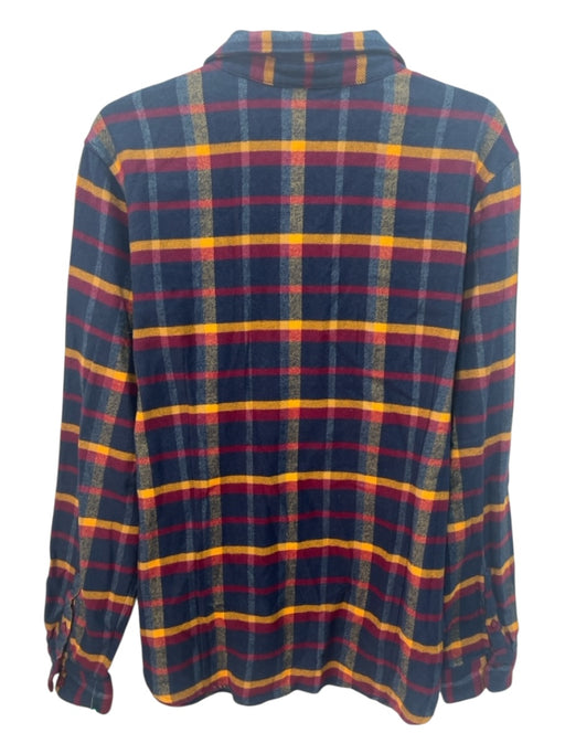 Patagonia NWT Size XL Navy & Red Cotton Blend Plaid Flannel Button up Jacket Navy & Red / XL