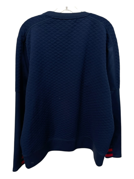 Karl Lagerfeld Size XXL Navy Synthetic Mesh Sweatshirt Crew Long Sleeve Shirt Navy / XXL
