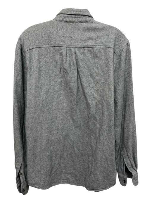 Marine Layer Size S Gray Cotton Blend Solid Button Up Men's Long Sleeve Shirt Gray / S