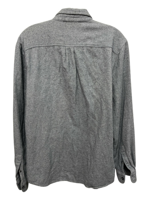 Marine Layer Size S Gray Cotton Blend Solid Button Up Men's Long Sleeve Shirt Gray / S