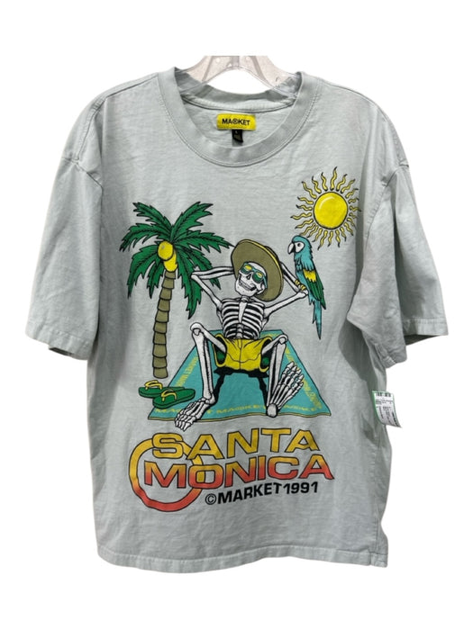 Chinatown Market Size L Blue & Multi Cotton Graphic Men's Short Sleeve Blue & Multi / L