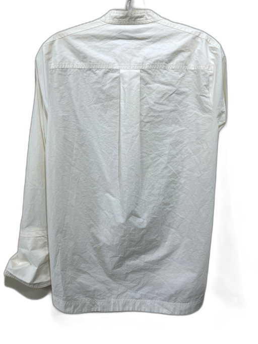 Derek Lam 10 Crosby Size 4 White Cotton Stand Collar Long Sleeve Button Down Top White / 4