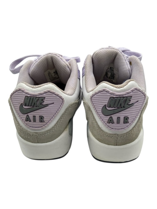 Nike Air Max Shoe Size 6.5Y White, Purple, Gray Leather Upper Lace Up Sneakers White, Purple, Gray / 6.5Y