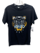 Kenzo Size XL Black Cotton Blend Tiger T shirt Crew Men's Short Sleeve Black / XL