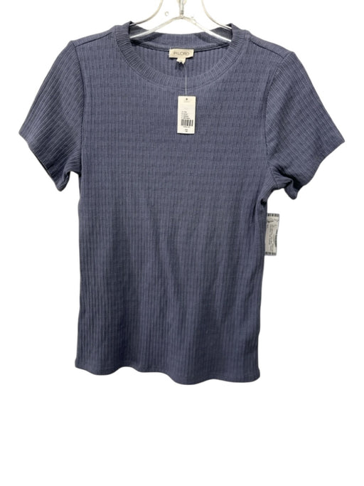 Pilcro Size M Slate Gray Cotton Blend Textured Short Sleeve T Shirt Top Slate Gray / M