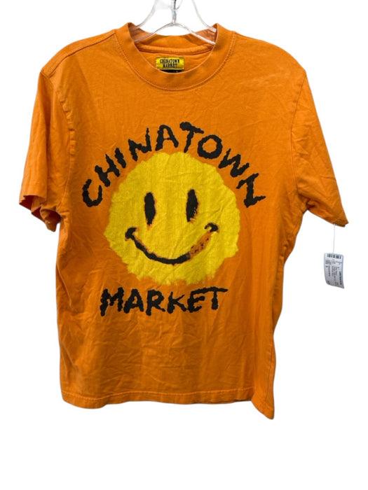 Chinatown Market Size S Orange Cotton Blend Sun T shirt Crew Men's Short Sleeve Orange / S