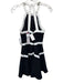 Parker Size XS Black & White Polyester Halter Sleeveless Contrast Trim Dress Black & White / XS