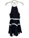 Parker Size XS Black & White Polyester Halter Sleeveless Contrast Trim Dress Black & White / XS