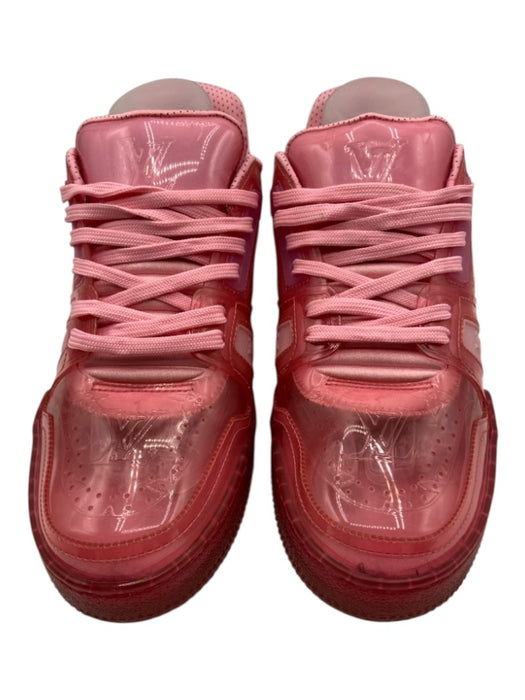 Louis Vuitton Shoe Size 8 Pink Silicone Low Top lace up Transparent Sneakers Pink / 8