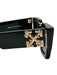 Off White Black & Gold Acetate Gold Logo Square Oversized Arms Sunglasses Black & Gold