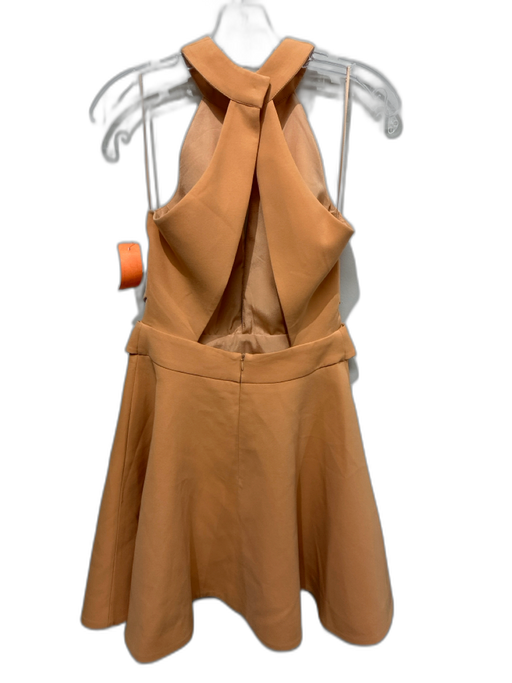 C/Meo Collective Size S Orange Polyester Open Back front keyhole Back Zip Dress Orange / S