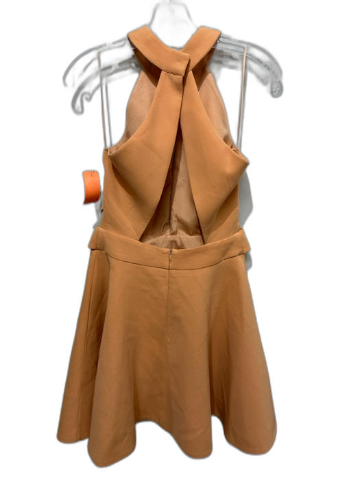 C/Meo Collective Size S Orange Polyester Open Back front keyhole Back Zip Dress Orange / S