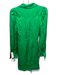 L'agence Size 2 Green Rayon & Viscose Long Sleeve Collar Wrap Dress Green / 2