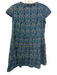 Roller Rabbit Size XXS Blue, Green, Multi Cotton Cap Sleeve Floral Print Dress Blue, Green, Multi / XXS