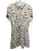 Cynthia Rowley Size M White, Red, Multi Linen & Rayon Quarter Button Dress White, Red, Multi / M