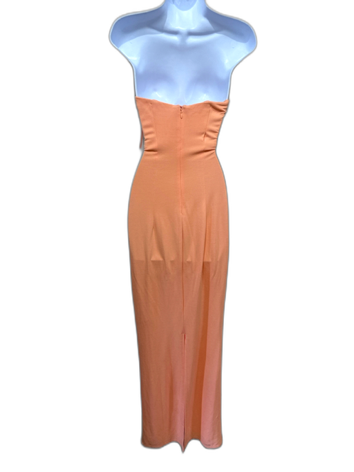 Michael Costello x Revolve Size Small Light Orange Rayon Blend Strapless Dress Light Orange / Small