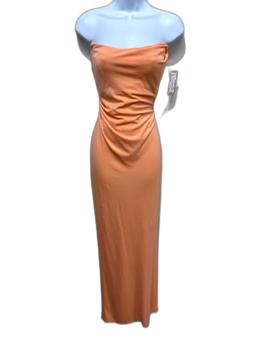 Michael Costello x Revolve Size Small Light Orange Rayon Blend Strapless Dress Light Orange / Small