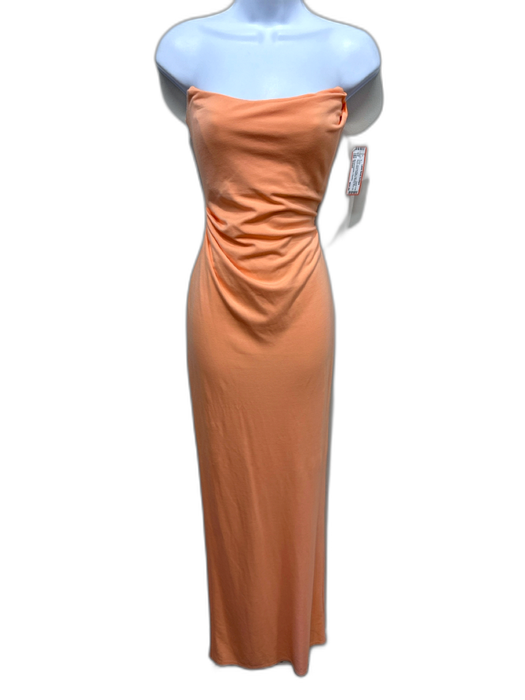 Michael Costello x Revolve Size Small Light Orange Rayon Blend Strapless Dress Light Orange / Small