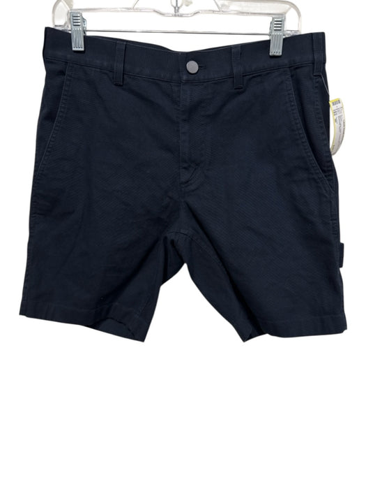 Theory Size 30 Navy Cotton Solid Carpenter Men's Shorts Navy / 30