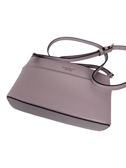 Kate Spade Lilac Purple Pebble Leather Zip Close Front Pocket Crossbody Bag Lilac Purple / Small