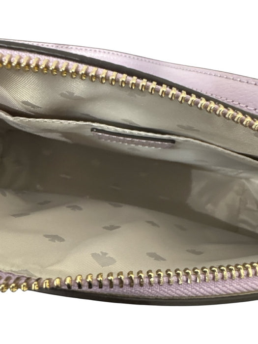Kate Spade Lilac Purple Pebble Leather Zip Close Front Pocket Crossbody Bag Lilac Purple / Small