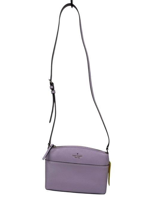 Kate Spade Lilac Purple Pebble Leather Zip Close Front Pocket Crossbody Bag Lilac Purple / Small