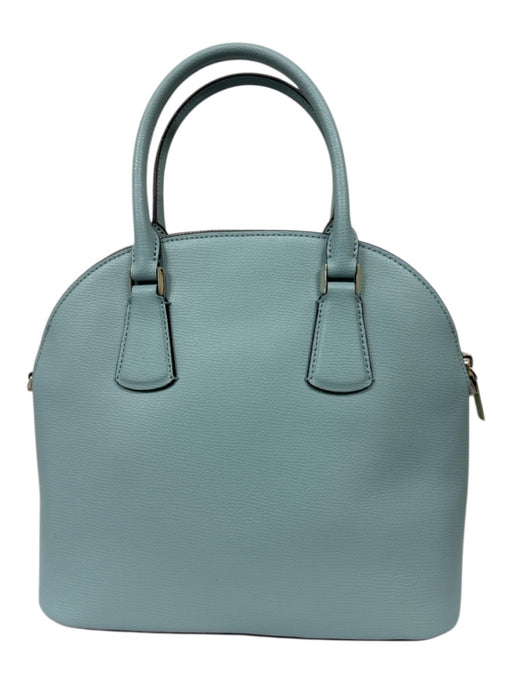 Kate Spade Robin's Egg Blue Pebble Leather Zip Close Double Handle Bag Robin's Egg Blue / Small