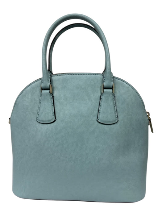 Kate Spade Robin's Egg Blue Pebble Leather Zip Close Double Handle Bag Robin's Egg Blue / Small