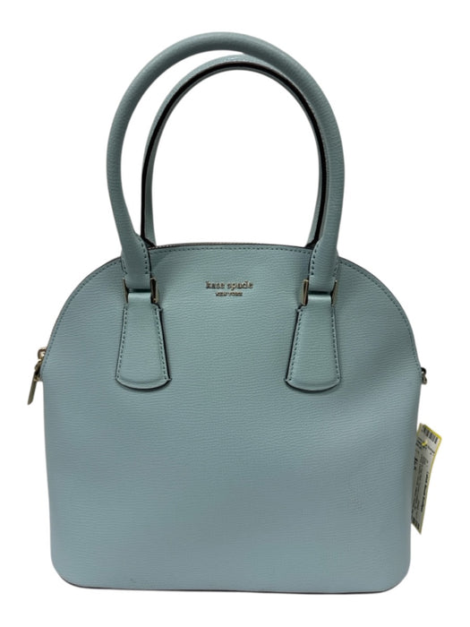Kate Spade Robin's Egg Blue Pebble Leather Zip Close Double Handle Bag Robin's Egg Blue / Small