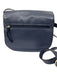 Lo & Sons Navy Blue Leather Foldover Satchel Adjustable Crossbody Bag Navy Blue / Small