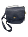 Lo & Sons Navy Blue Leather Foldover Satchel Adjustable Crossbody Bag Navy Blue / Small