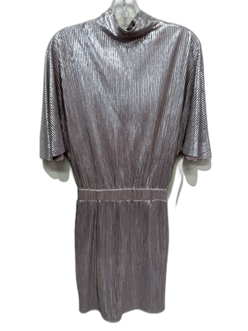 Molly Bracken Size XS Silver & Taupe Polyester & Viscose Metallic Stripe Dress Silver & Taupe / XS